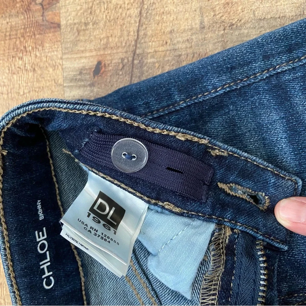 JEANS DL 1966 CHLOE Active X Skinny Distressed Jeans (Kids) Adjustable Waist